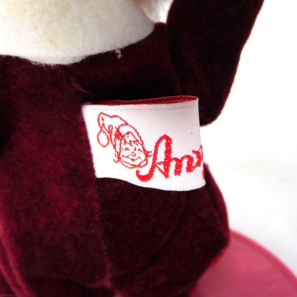 Vintage Annalee Victorian Mr and Mrs Santa Claus Burgundy Velvet 1993 - Picture 7 of 9